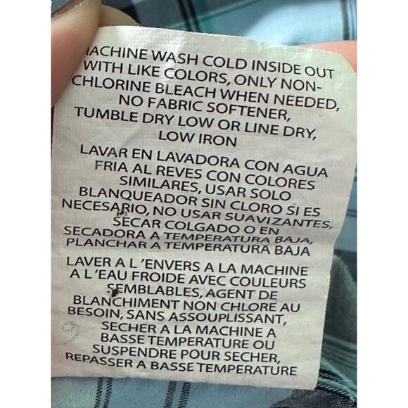 Wrangler Blue Plaid  ATG All Terrain Gear Utility Regular Fit Shirt size S - Picture 5 of 8